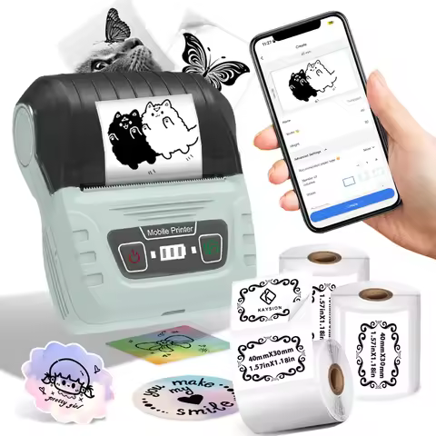 Wireless Label Printer SK58 Inkless Bluetooth Thermal Label Maker Adhesive Label Sticker Machine DIY