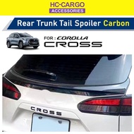 Toyota Corolla Cross 2020 - 2025 Tailgate Boot Door Spoiler ABS Plastic Carbon Fiber / Piano black