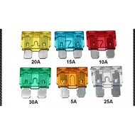 [ 1 BOX/100pcs ] Car Plug In Fuse Big - 5A 10A 15A 20A 25A 30A