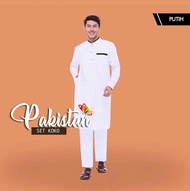 MJ Set Koko pakistan setelan gamis pria BAHAN FULL MOSCREPE ATASAN LENGAN PANJANG LD116-120 PJ102 KA