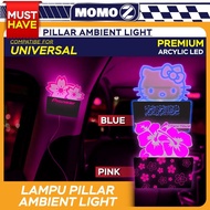 Premium LED Pillar Ambient Light DRL Welcome Light Car Front Grille Atmosphere Light Myvi Bezza Axia