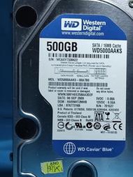 WD 藍標 WD5000AAKS 500G 3.5吋SATA硬碟 7200轉 16MB 3.0Gb/s  2手良品