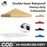 10x10 Ft Heavy Duty Canopy Night Market Folding Set-Waterproof Outdoor Camping Tent with Steel Frame