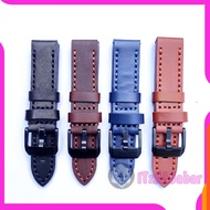 Tali jam tangan Swiss army Kulit Asli Leather strap 22 mm 24 mm