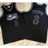 Basketball Jersey Men's Allen Iverson Hardwood Classics Black Jersey