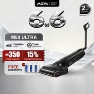 MOVA M50 Ultra Wet Dry Floor Washer & Vacuum Cleaner | First Foldable Handle | Tri-Edge Cleaning | 1