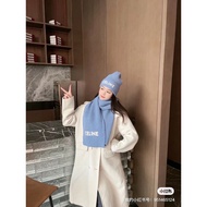 CHANEL444 Black White Classic Double C Wool Hat