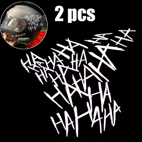 Car Motorcycle Sticker HAHAHA Joker Motorcycle Helmet Stickers Car Reflective Moto Auto Funny Helmet