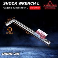 stang sok sock shock socket 1/2" x 10 12 inch offset handle gagang kunci shock L setang sok L pegang