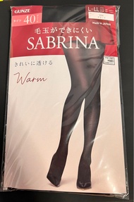 Gunze Sabrina L-LL 保暖黑色絲襪