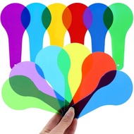 6pcs Color Paddles Physics Teaching Aids Transparent Plastic Optics Color Filter Plate Science Educa