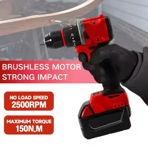 Small Electric Impact Drill 150Nm Brushless Cordless Power Tool for Home Renovation and Construction