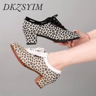 【Top Selling Item】 Dkzsyim Women Latin Dance Shoes Modern Tango Jazz Shoes Outdoor Leopard Print Dance Shoes Woman Dance Sneaker Size34-41