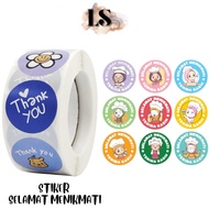 LS - ENJOYING STICKERS ROUND ROLL FOOD CAKE THANKYOU STICKERS THANK YOU 500 PCS H787