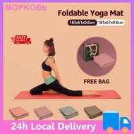 6/8mm Yoga Mat Foldable Exercise Mat Non Slip Fitness Mat Gym Light Travel Fitness Pads for Kid/Aldult