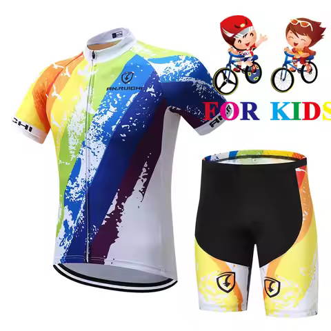 Summer Cycling Jersey 2025 Child Cycling Clothing Set Maillot Racing Sport Jersey Cycling Boy Bike W