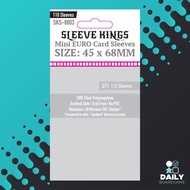 Sleeve Kings : 45x68 mm Mini Euro Card Sleeves-110 Pack