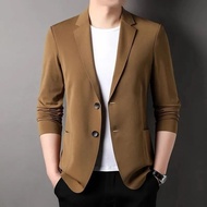 ▨✹♟ Ice Silk Suit Mens Ultra-Thin Casual Sunscreen Clothing Small Lightweight Spring Autumn Single B