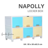 LOCKER BOX NAPOLLY LEMARI PLASTIK TRIPLE FLIP / MEJA TV PLASTIK SERBAGUNA