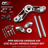 PPR RACING YAMAHA X1R CNC ALLOY HANDLE CROWN SET 100% HIGH QUALITY SILVER BLACK