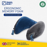 Travel Blue Infinity Pillow - High Quality High Density Memory Foam Ergonomic Neck Pillow