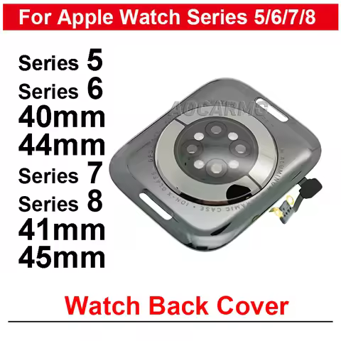 Aocarmo Glass Back Cover With Wireless Charging Coil Flex For Apple Watch Series 5 6 7 8 40/41/44mm 