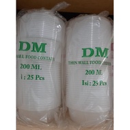 DM 200 RoundML (25 pcs) Thinwall Plastic/ Dm 200 ML Plastic Bowl/