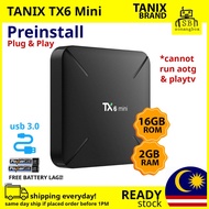 [PREINSTALL 3k channel+apps] Tanix TX6 Mini 2GB+16GB Smart Android TV Box Android 9.0 PIE Tx3mini IPTV Malaysia