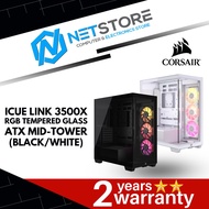 CORSAIR ICUE LINK 3500X RGB TEMPERED GLASS ATX MID-TOWER (BLACK/WHITE)
