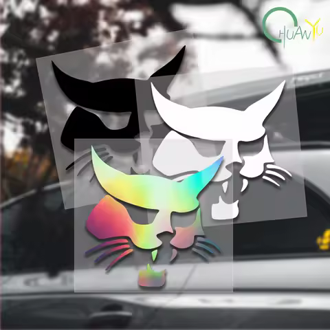 for Bobcat Head Silhouette Car Sticker Waterproof Sunscreen Vinyl Decal Motorcycle Windshield Decor