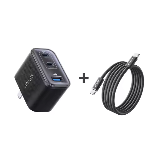 Anker Ultra 70W GaN 3-Port Fast Charger A121A PD PPS QC3.0 USB-C USB-A Charging Block For iPhone 16 