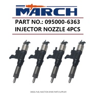 4pcs Diesel Nozzle 095000-6363 Auto 095000-6364 Injector 8976097882 Common Rail Sprayer 8-97609788-3