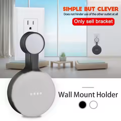 Socket Type Wall Mount Bracket Suitable for Google Home Mini (1st Gen)/Nest Mini (2nd Gen) Audio Wal
