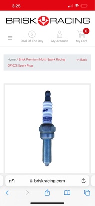 หัว้เทียน BRISK PREMIUM MULTI-SPARK RACING CR10ZS SPARK PLUG Adding product to your cart CR10ZS Bris