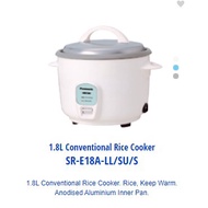 Panasonic SR-E18A 1.8L Conventional Rice Cooker(Random Colour)