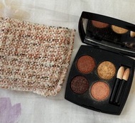CHANEL經典 4色眼影盤 03 TWEED FAUVE  cosmetic eye shadow 化妝達人 新手 classic packing 自然色系 natural warm tone co