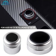OPENMALL Car Multimedia MMI Volume Knob Rotary Button Switch Cover Setting Navigation Main Menu Swit