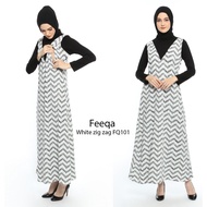 Justmom FEEQA White Zigzag FQ101 breastfeeding shirt