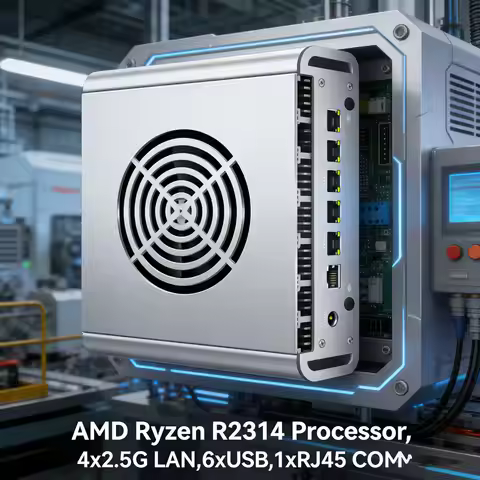 Firewall Appliance 4*2.5Gbe AMD Ryzen R2314 Processor 4*Intel I225-V LAN 6xUSB 1xRJ45 COM Support PF