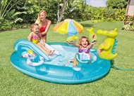 售完 INTEX 57129 鱷魚噴水池 溜滑梯 戲水池 充氣游泳池 嬰幼兒游泳池 氣墊水池 沙池海洋球池