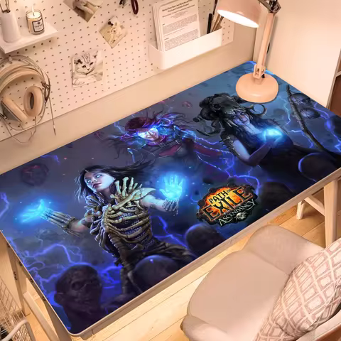 Anime Mouse Pad Gamer Computer PC Accessories Gaming Path of Exile Keyboard Table Pads E-sports Desk