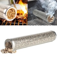 Round BBQ Grill Hot Cold Smoking Mesh Tube Smoke Generator Stainless Steel Smoker Wood Pellet Kitchen Outdoors Barbecue SuppliesBBQ Grills