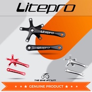 Litepro Square Taper Crankset / Arm | 170mm | BCD 130mm | Aluminum Alloy | For foldable bicycle trifold folding bike