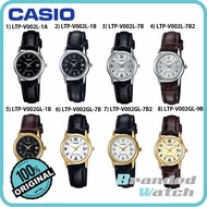 CASIO ORIGINAL LTP-V002L WOMEN OG QUARTZ LEATHER DRESS CASUAL LADY WATCH