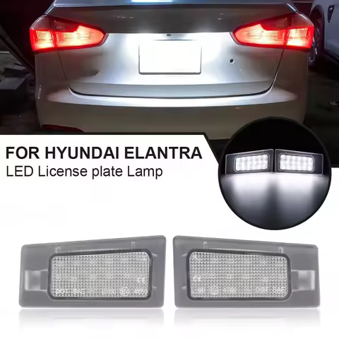 2Pcs For Hyundai Elantra MD Accent Solaris LED License Plate Light Number Lamp For Hyundai I30 Wagon