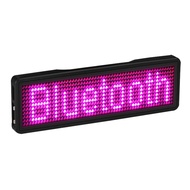 Bluetooth LED Name Badge Rechargeable Light Sign DIY Programmable Scrolling Message Board Display LE