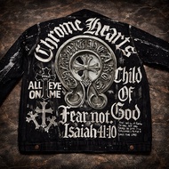 ONE MANA ENOUGH - JEANS JACKET - DENIM JACKET - CHROME HEARTS