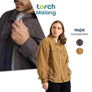 KEMEJA TORCH Najibah T-Shirt Overshirt Crinkle Taslan Outwear Unisex