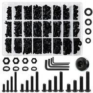1120 Pcs Bolts and Nuts Kit Metric Bolt Assortment M3//M5/M6 Grade 10.9 Alloy Steel