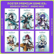 Premium Full HD Poster! Game A3+ : Genshin Impact - Anemo [Episode 02] - Lan Yan, Lyne, Prune, Sayu,